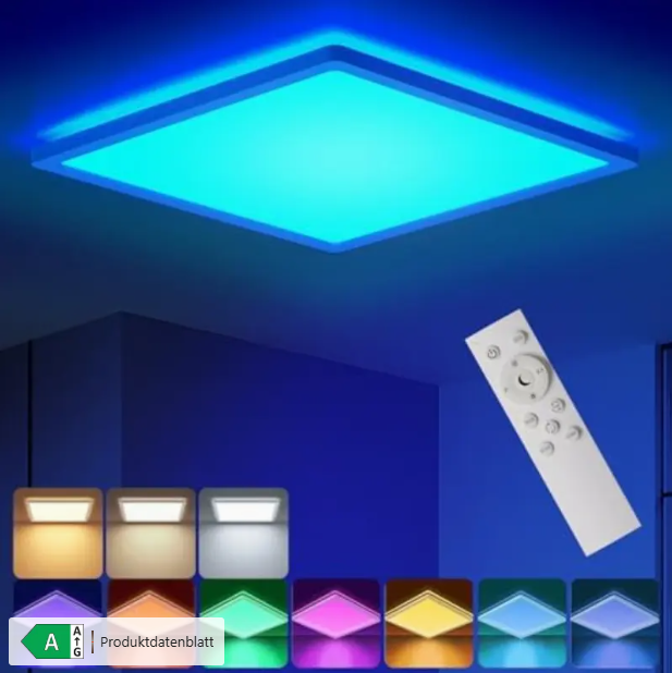 45*45CM RGB LED-Panellicht mit Fernbedienung