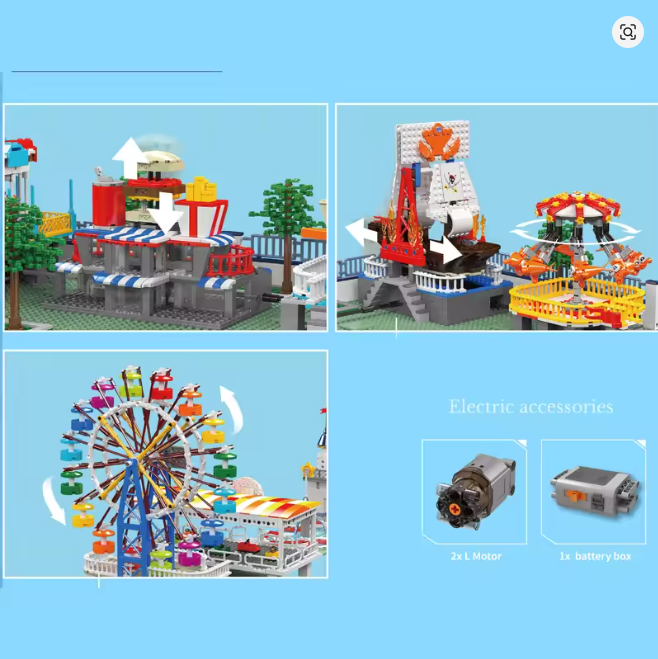 Vergnügungspark Klemmbausteine Bausteine 5220 Teile Selbstmontage