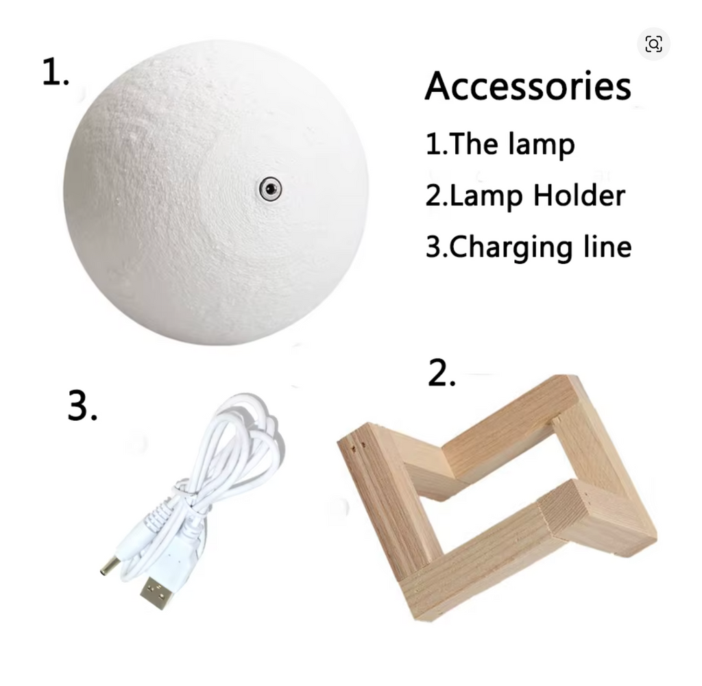 3D Stern & Mond LED Nachtlicht – Wiederaufladbare Touch Lampe mit Farbwechsel