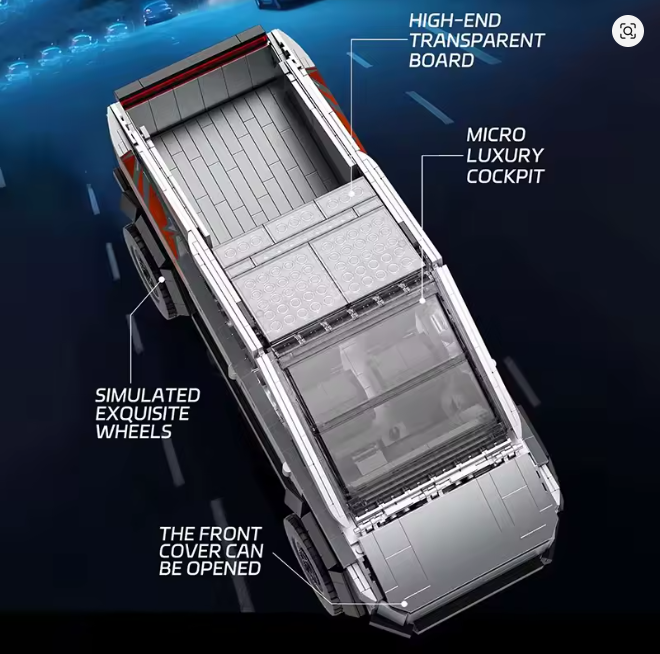 Tesla Cyber Truck Bausteine 1067 Teile Selbstmontage