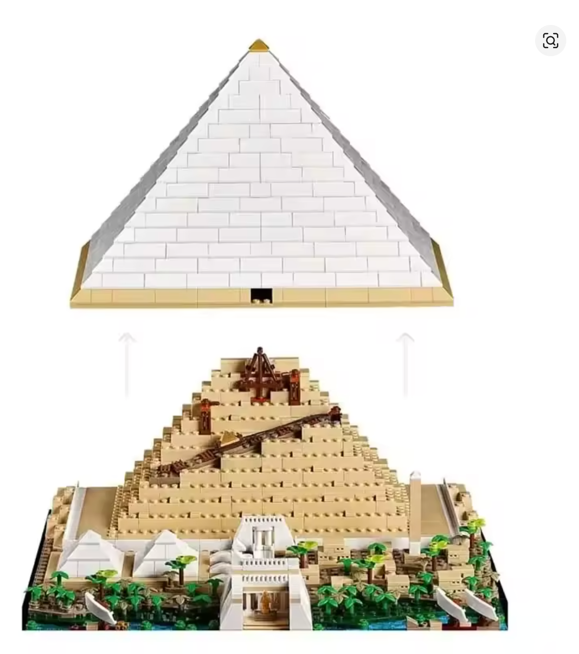 Pyramid of Giza Klemmbausteine Bausteine 1476 Teile Selbstmontage