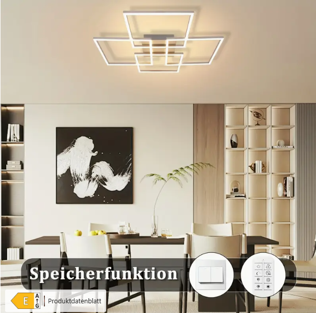 Deckenleuchte LED  für Wohnzimmer mit Fernbedienung