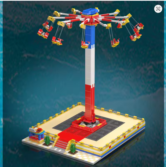 Flying Swing Kirmes Klemmbausteine Bausteine 1581 Teile Selbstmontage