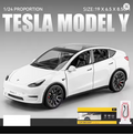 1:24 Tesla Modell Y Modellauto Metall Legierung Druckguss Spielzeug Weiß