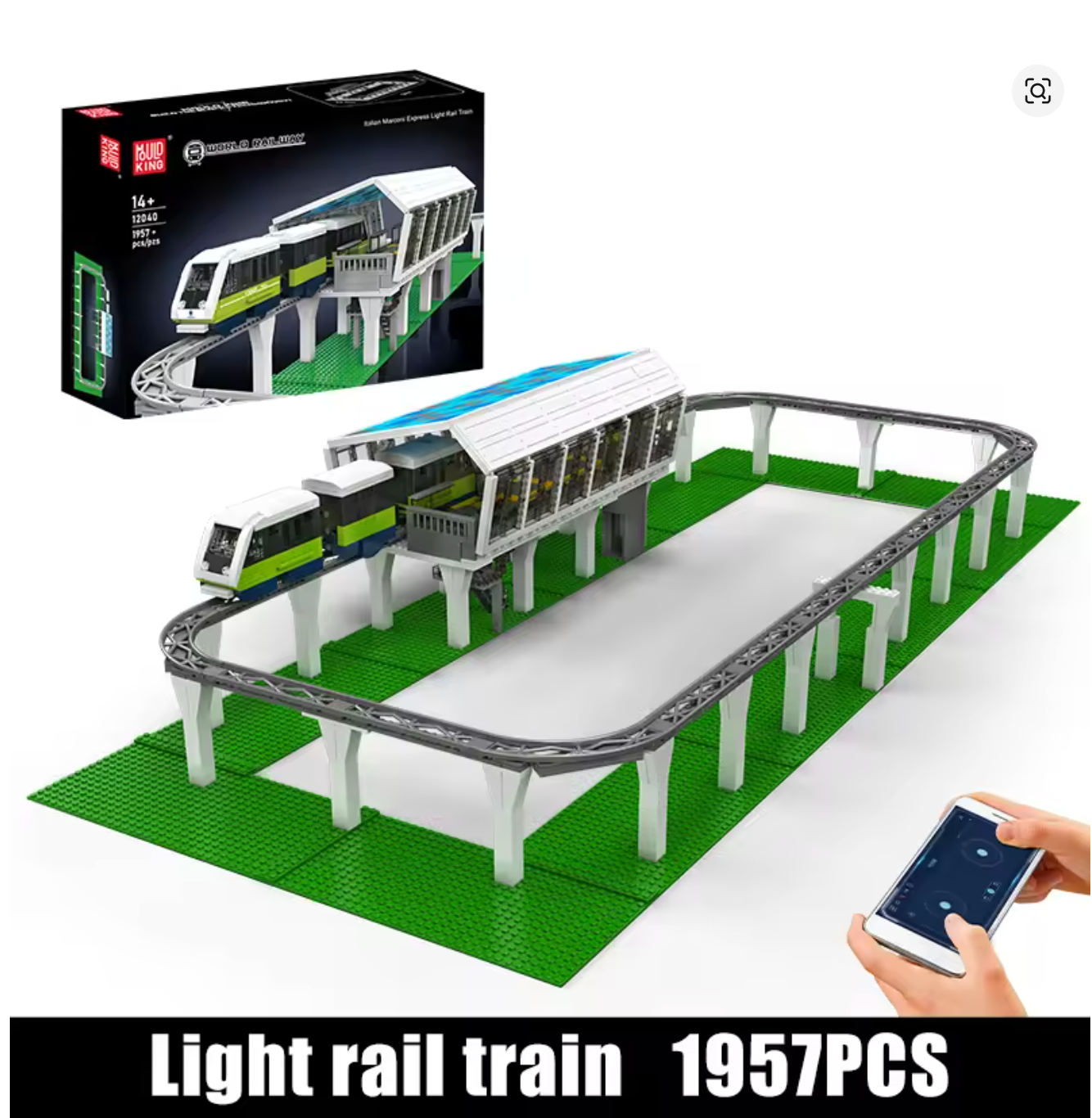 Light Rail Train Klemmbausteine Bausteine 1957 Teile Selbstmontage