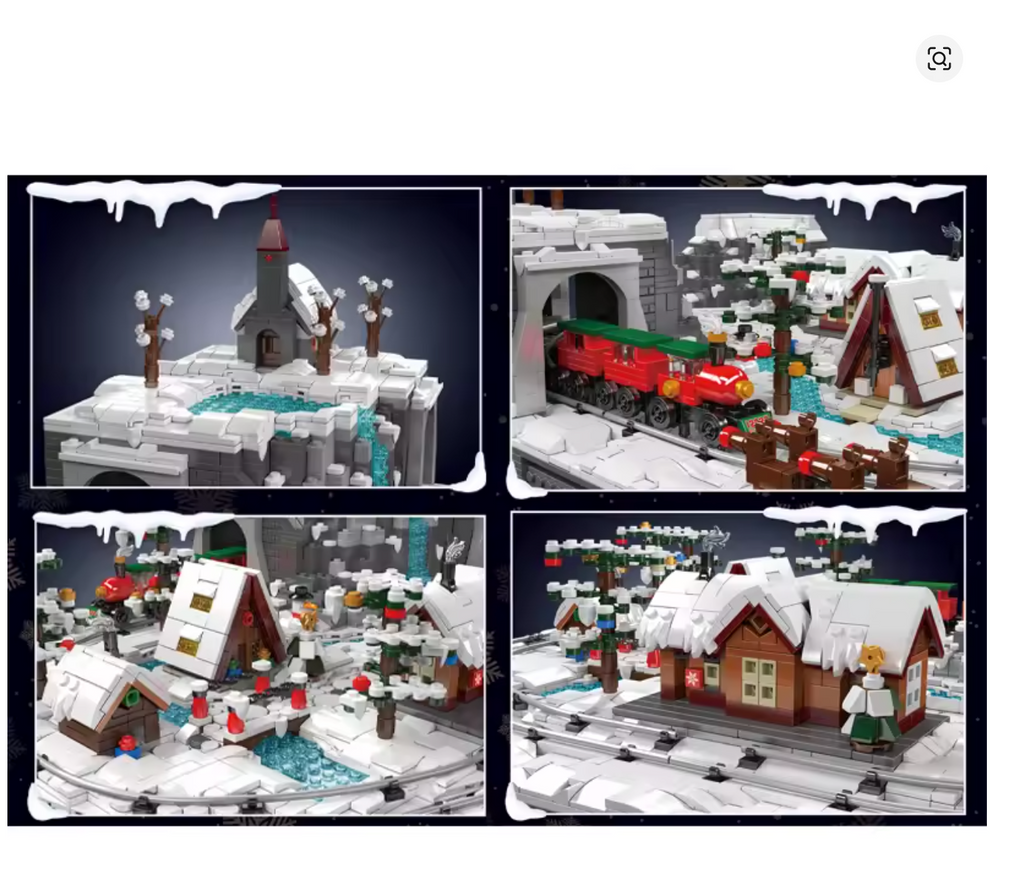Weihnachtsdorf Zug Klemmbausteine Bausteine 4232 Teile Selbstmontage