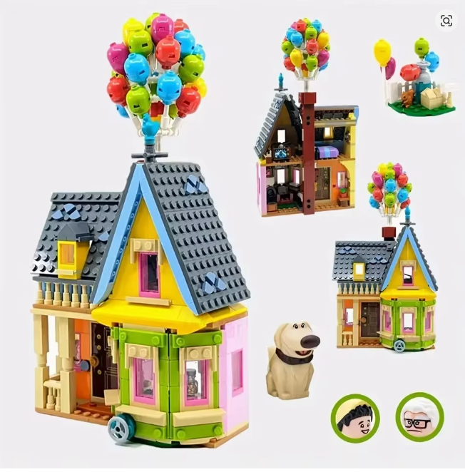 Flying House  Klemmbausteine Bausteine 598 Teile Selbstmontage