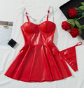 Sexy Kleid Rot Kunstleder NEU