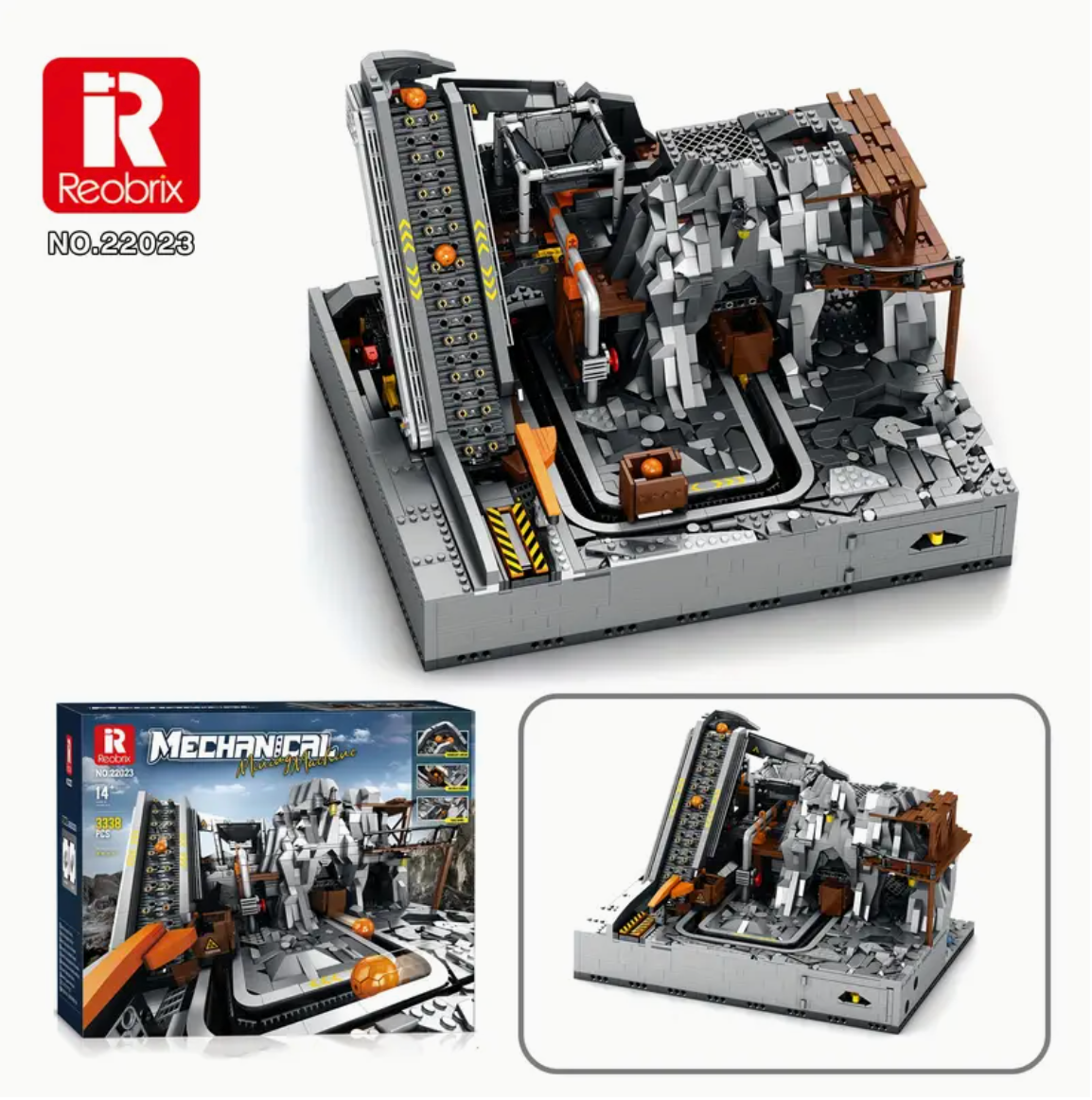 Klemmbausteine Minen Bergbaumaschinenbau 1:5 Bausteine 3338 Teile Selbstmontage