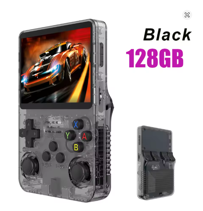 Retro Handheld Konsole 128GB, 21.000 Spiele, 3.5 Zoll IPS, Gameboy schwarz