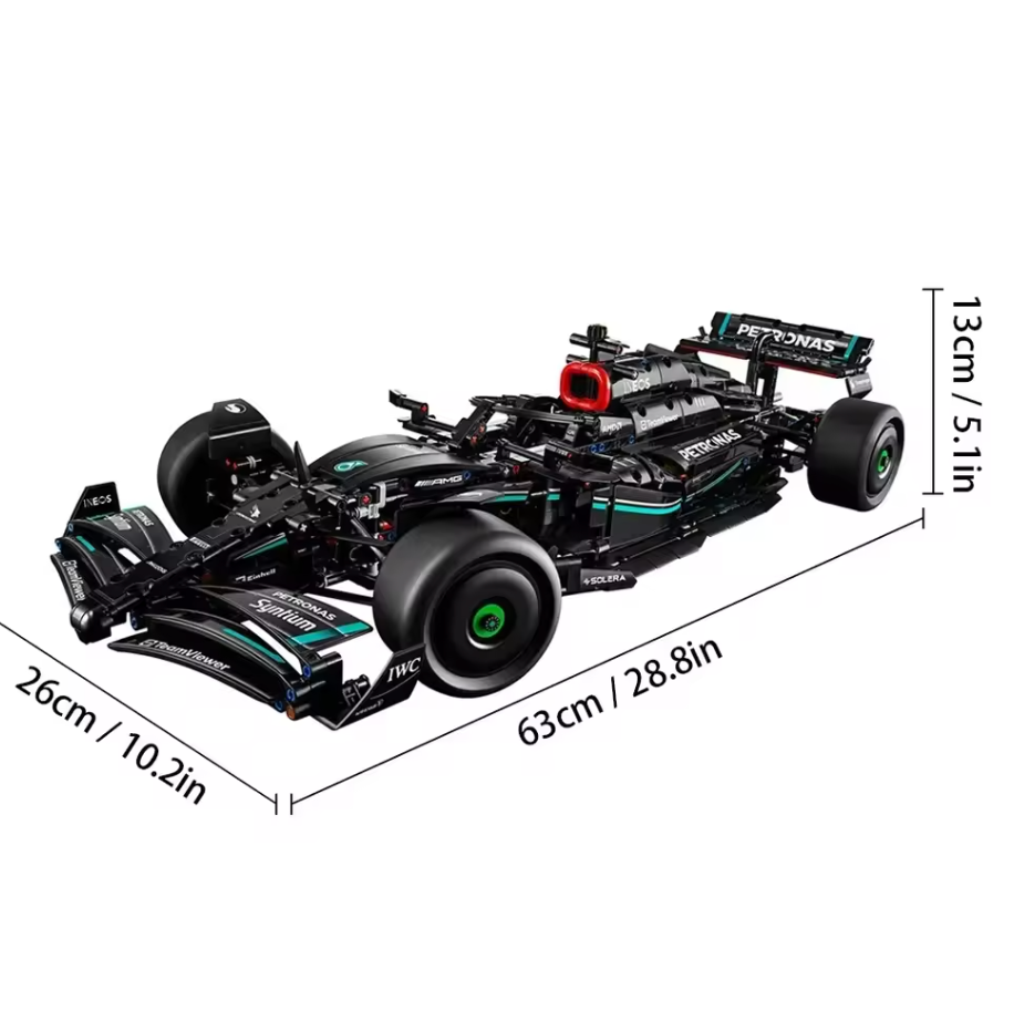 Rennwagen F1 Klemmbausteine Technische 1:8 Bausteine 1642 Teile Selbstmontage