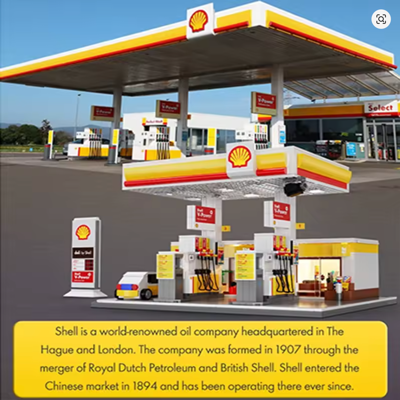 Shell Tankstelle Klemmbausteine Bausteine 1309 Teile Selbstmontage