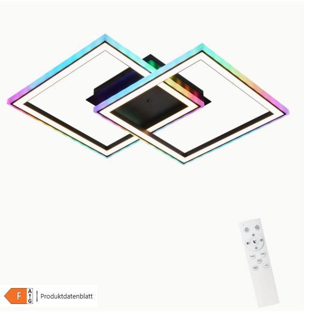 Deckenleuchte Deckenlicht 35W RGB LED mit Fernbedienung NEU Quadratisch