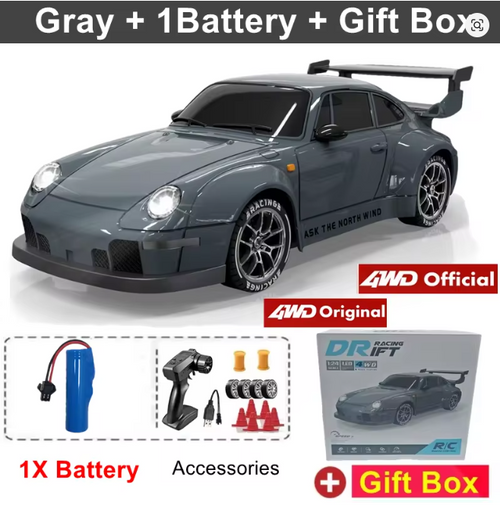 4WD RC Drift Auto mit LED-Licht 2,4G Radio 20KM/h Rennwagen