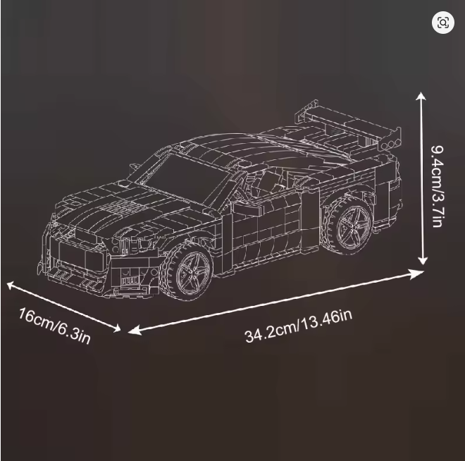 Rennwagen Hypercar  Klemmbausteine Bausteine 980 Teile Selbstmontage