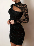 Elegantes Damen Kleid Schwarz NEU
