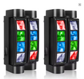 2× Mini Spider Moving Head Licht – 80W RGBW LED – Dynamische Strahl-Effekte