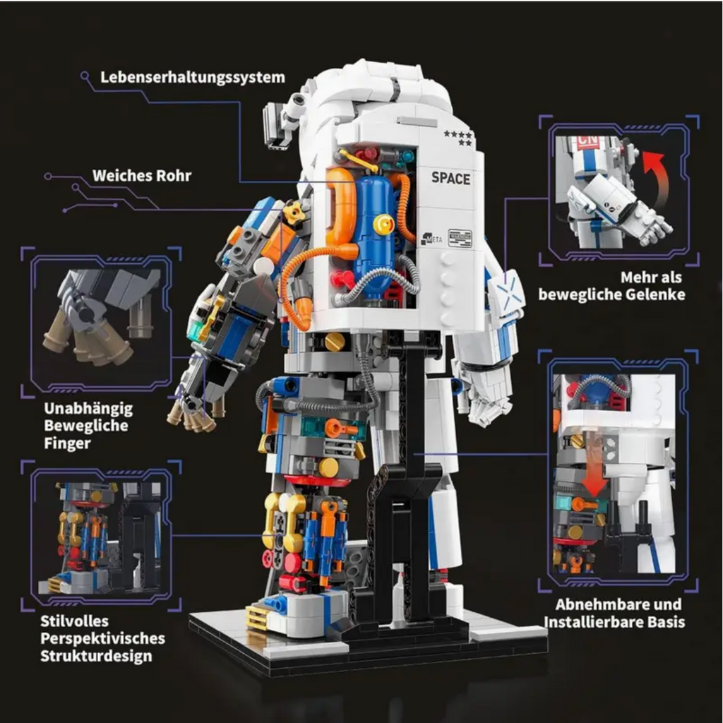 Klemmbausteine Astronaut Bausteine 900 Teile Selbstmontage