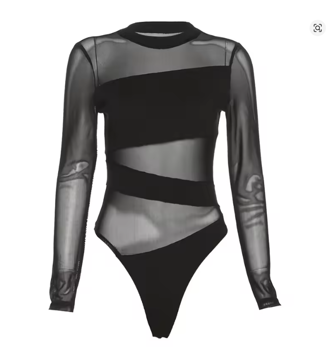 Damen Sexy Charming Body Clubwear Schwarz
