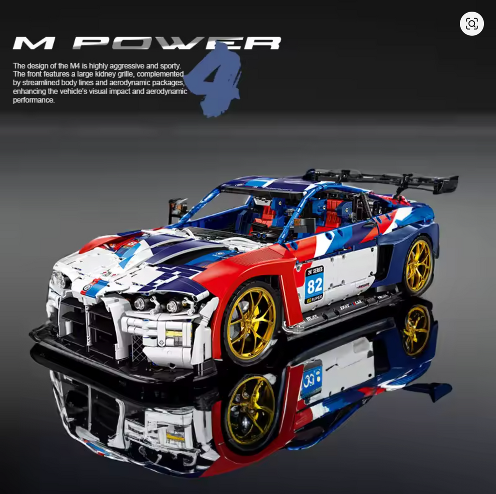BMW M4 Klemmbausteine Bausteine 4556 Teile Selbstmontage