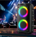 Boombox TWS Wireless Speaker - Großes Outdoor-Stereo mit RGB-Lichtern, Subwoofer