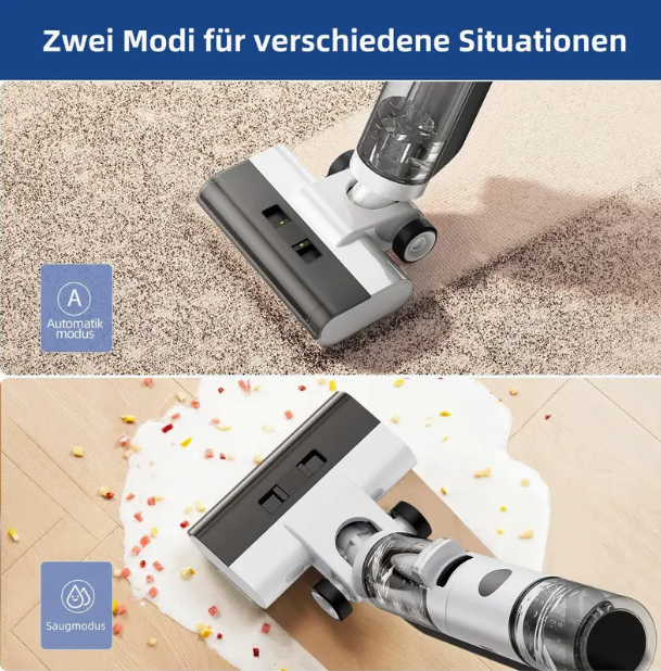 Akkusauger  Nass Trocken ED12 Kabelloser Sauger mit Selbstreinigung