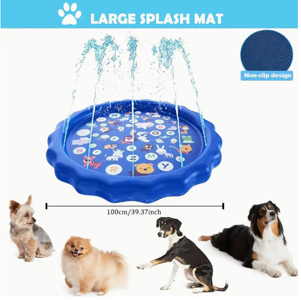 Faltbarer Hundepool mit Sprühfunktion – Outdoor Badespaß für Hund