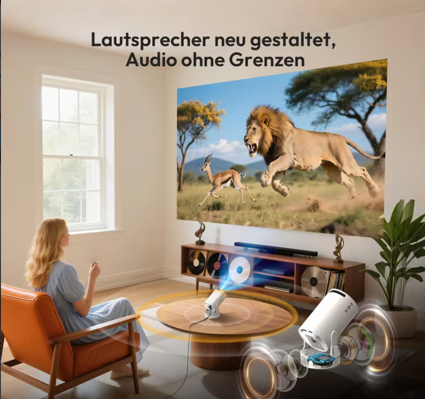Mini Smart 5G WiFi Heimkino-Projektor – perfekt für Zuhause & unterwegs