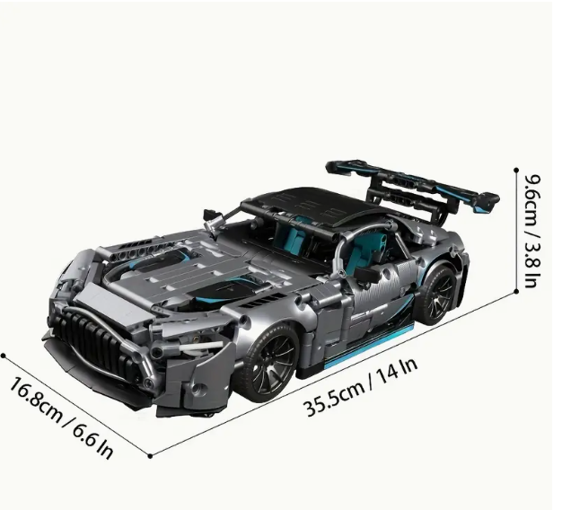 Supercar 1 : 14 Klemmbausteine Bausteine 1466 Teile Selbstmontage
