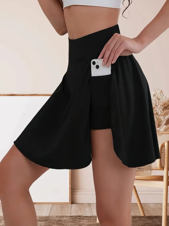 Knielanger sportlicher Skort Rock für Damen in Größe S