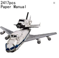 Shuttle Carrier Flugzeug Klemmbausteine Bausteine 2417 Teile Selbstmontage
