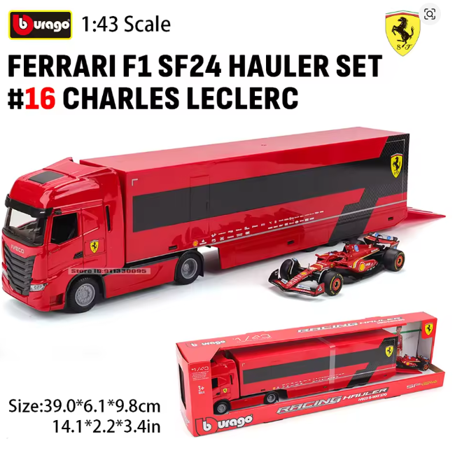 Modellauto Bburago 1:43  2024 Ferrari F1 Rennwagen #16 Charles Leclerc