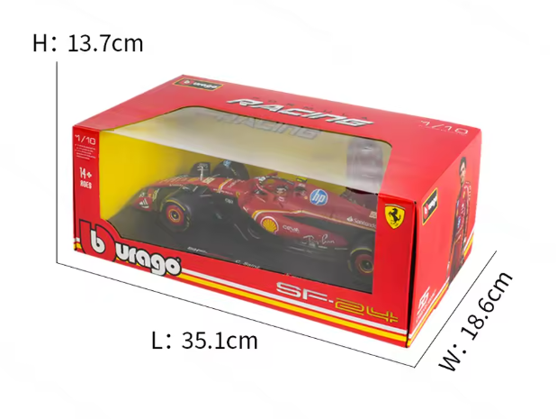 Modellauto Bburago 1:18 2024 Ferrari F1 Rennwagen #55 Carlos Sainz