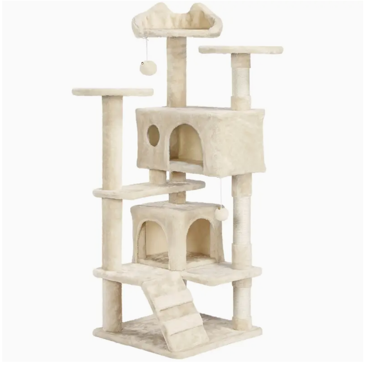 Kratzbaum Katzenbaum 138 cm  Stabiler Katzenkratzbaum Katzenmöbel mit Spielkugel