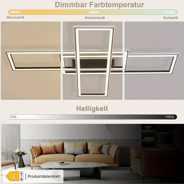 Deckenleuchte Deckenlicht 50W RGB LED mit Fernbedienung NEU