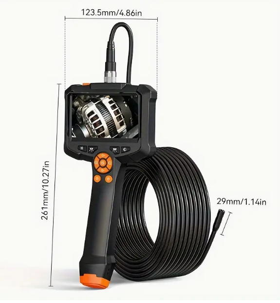 5m 4.3'' LCD 1080P Endoskop Inspektionkamera IP67 Kamera Rohrkamera Endoscope