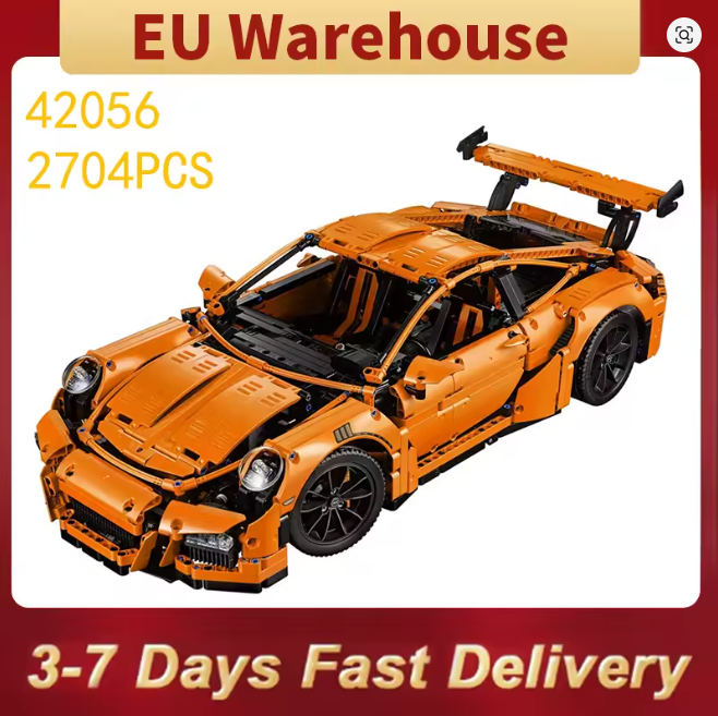 GT3 RS Sportwagen Klemmbausteine Bausteine 2704 Teile Selbstmontage