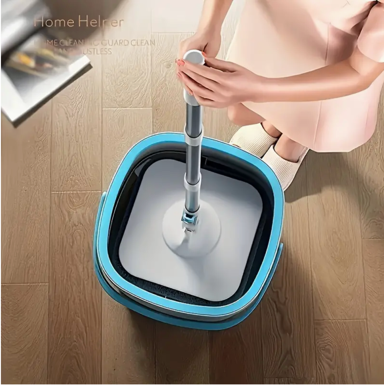 Quadratischer Mopp Wassertrennung 360 rotierender Spin-Mopp selbstreinigend