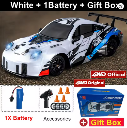 4WD RC Drift Auto mit LED-Licht 2,4G Radio 20KM/h Rennwagen