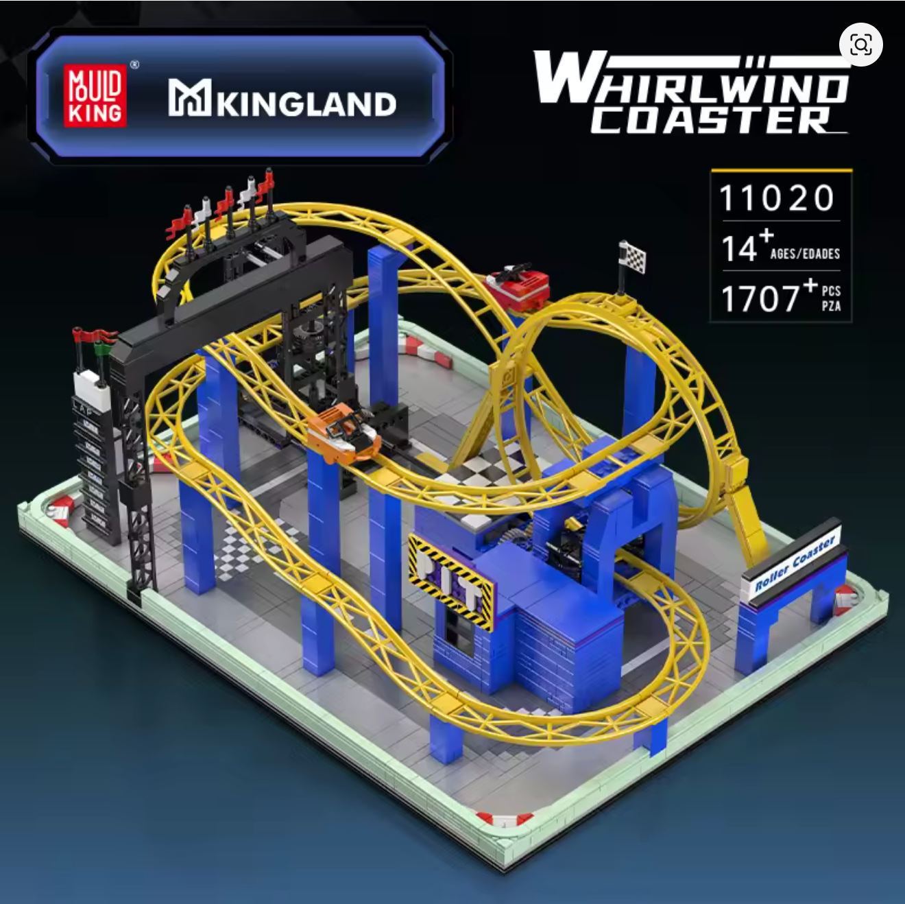Vergnügungspark Wirbelwind Klemmbausteine Bausteine 1707 Teile Selbstmontage