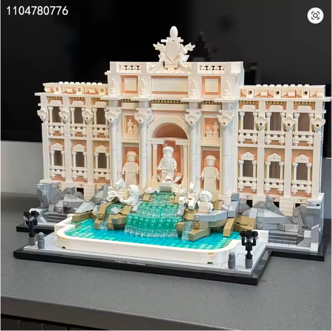 Trevi Brunnen Klemmbausteine Bausteine 1880 Teile Selbstmontage