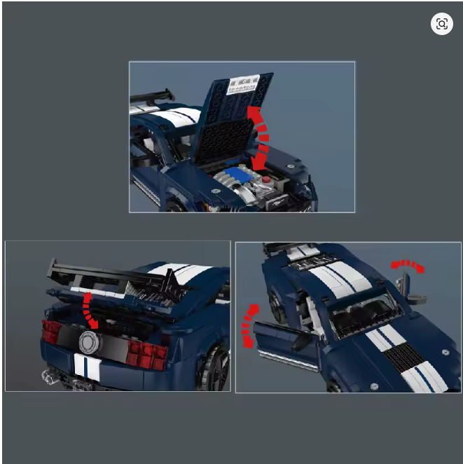 Rennwagen Hypercar  Klemmbausteine Bausteine 980 Teile Selbstmontage