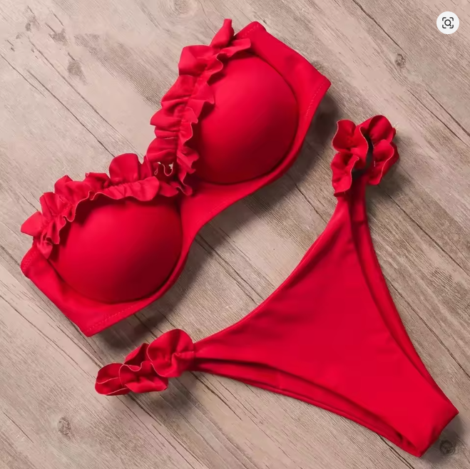 Damen Bikini Set Rot NEU Sommer