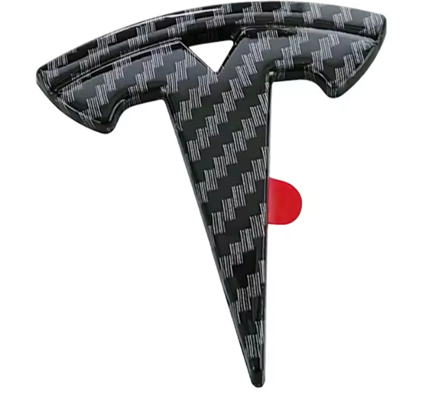 Aufkleber für Tesla Carbon 5,4x5,4 cm ABS Auto Lenkrad Abdeckung Emblem