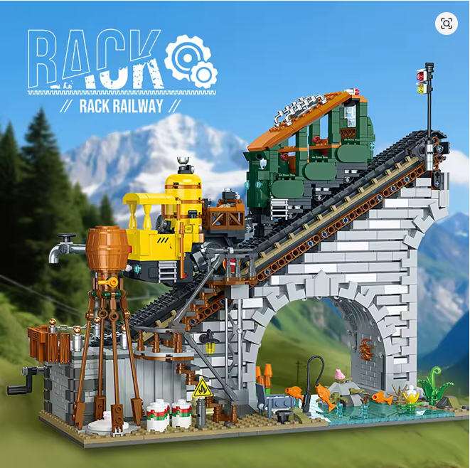 Bergbahn Eisenbahn Bausteine 1987 Teile Selbstmontage