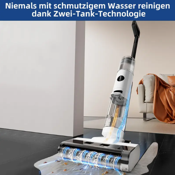 Akkusauger  Nass Trocken ED12 Kabelloser Sauger mit Selbstreinigung