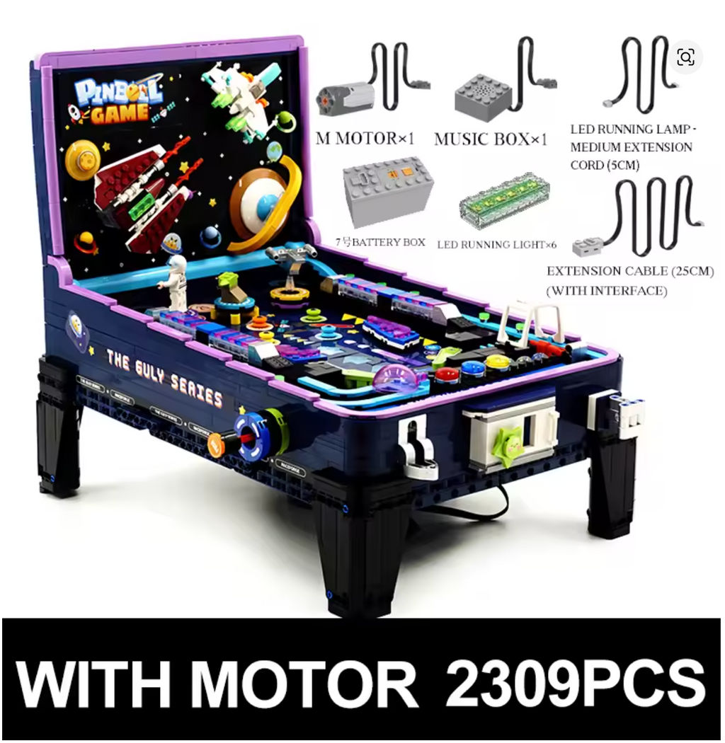 Spielmaschine Flipper Tisch Klemmbausteine Bausteine 2309 Teile Selbstmontage