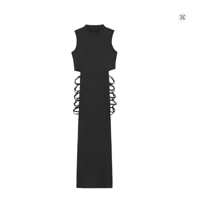 Sexy Damen Minikleid – ausgeschnitten, ärmellos, figurbetont mit Stehkragen