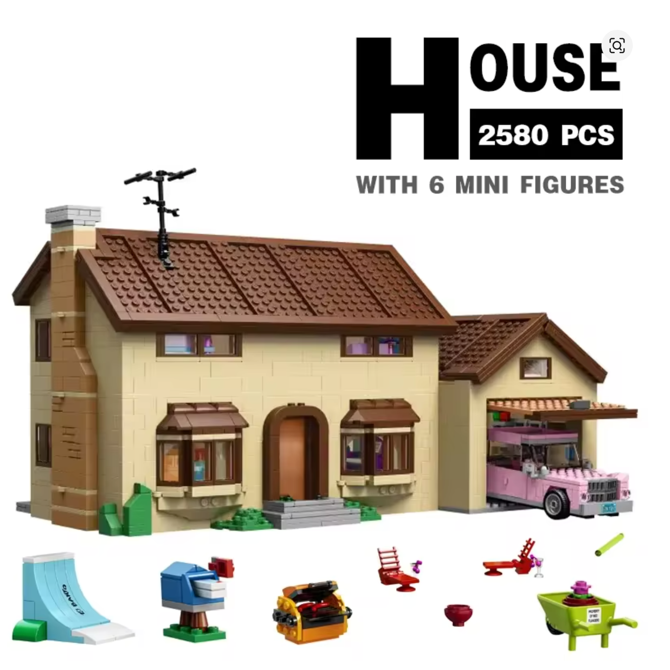 The Simpsons House Klemmbausteine Bausteine 2580 Teile Selbstmontage