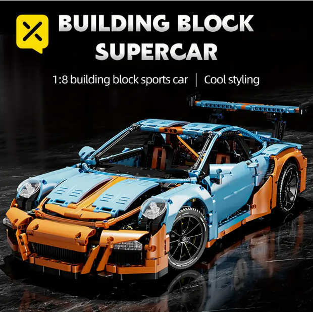 Supercar 1 : 8 Klemmbausteine Bausteine 3428 Teile Selbstmontage